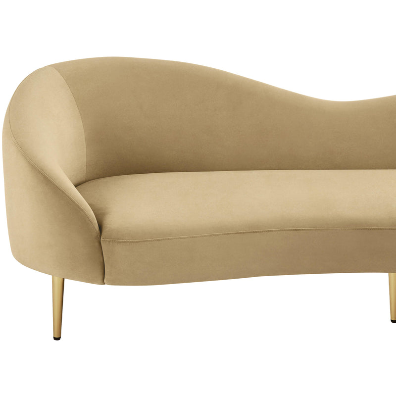 Meridian Ritz Camel Velvet Sofa IMAGE 8