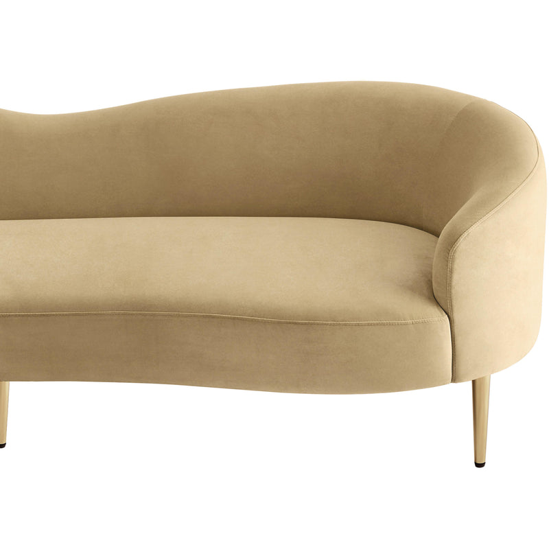 Meridian Ritz Camel Velvet Sofa IMAGE 9