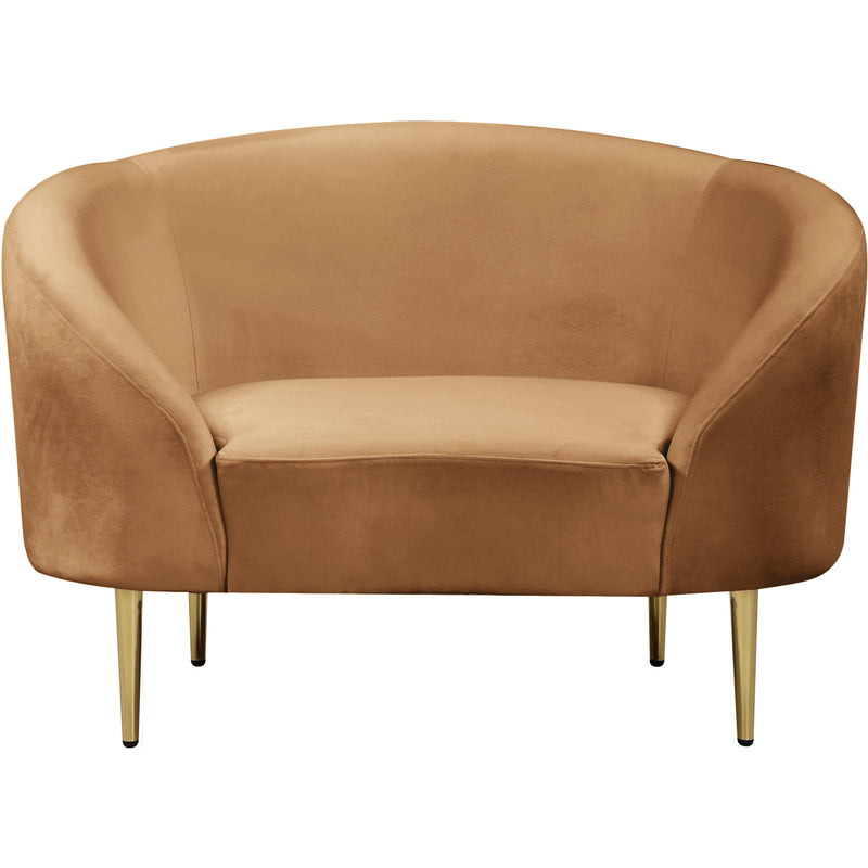 Meridian Ritz Saddle Velvet Chair IMAGE 3