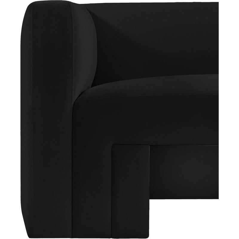 Meridian Henson Black Velvet Loveseat IMAGE 11