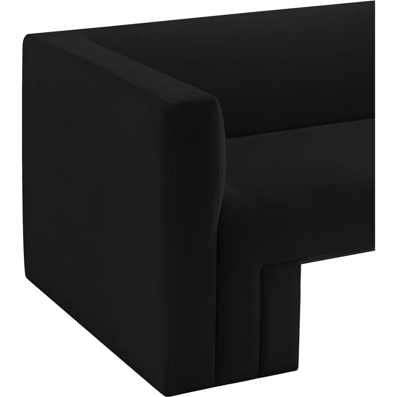 Meridian Henson Black Velvet Loveseat IMAGE 12