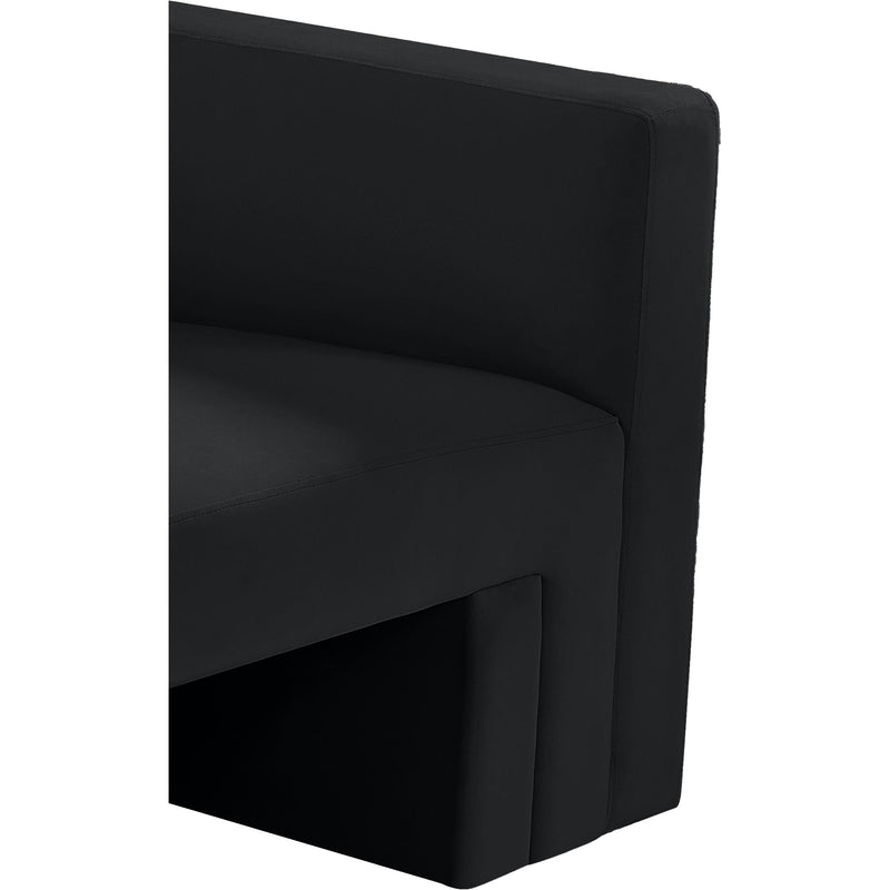 Meridian Henson Black Velvet Loveseat IMAGE 13