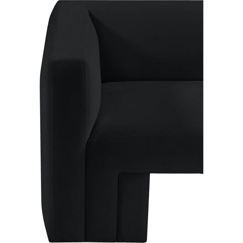 Meridian Henson Black Velvet Loveseat IMAGE 14