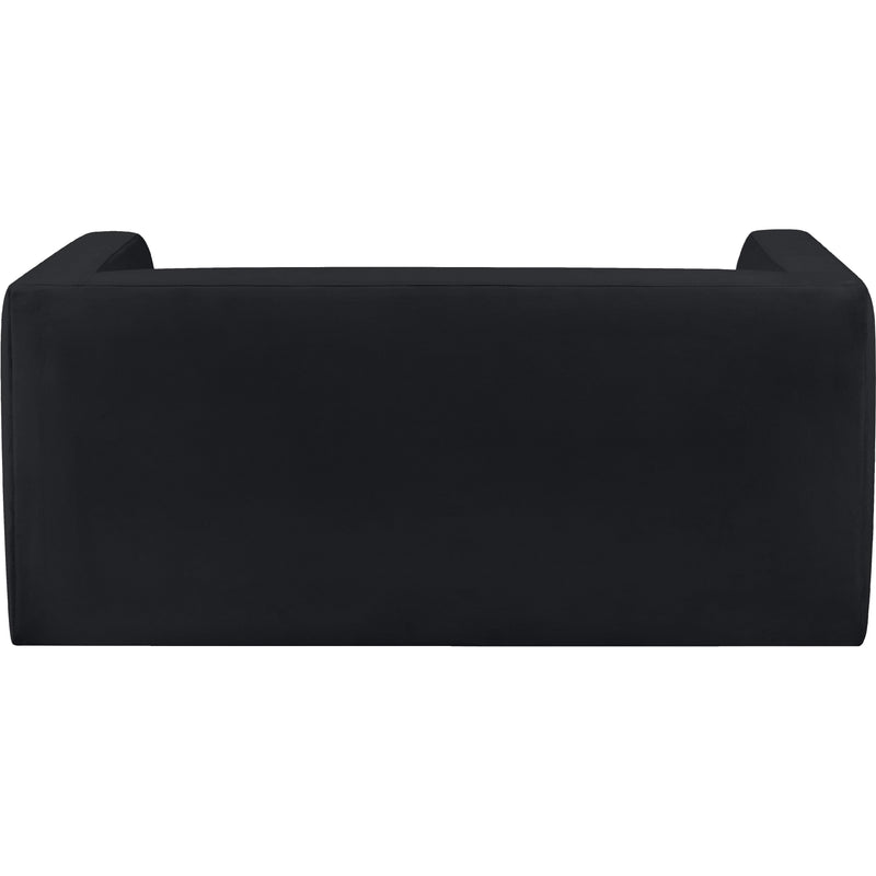 Meridian Henson Black Velvet Loveseat IMAGE 3