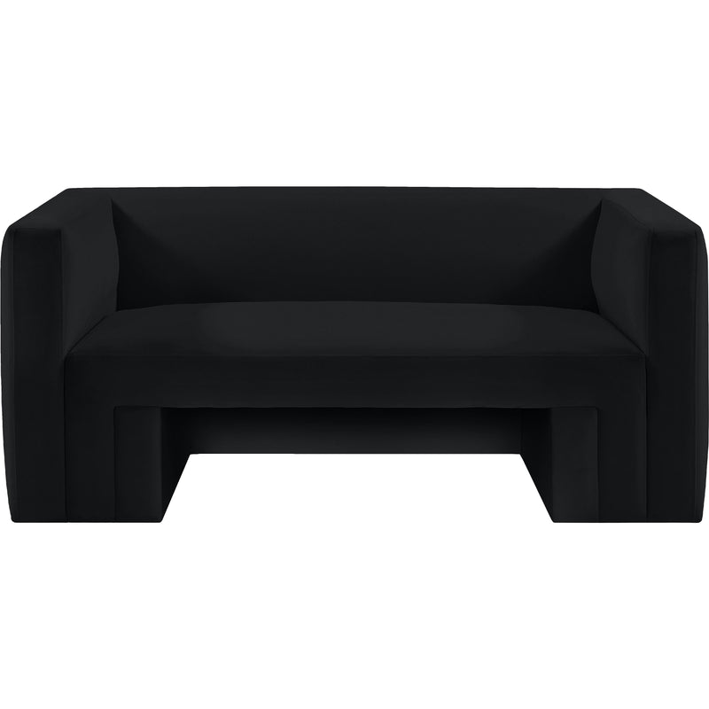 Meridian Henson Black Velvet Loveseat IMAGE 5