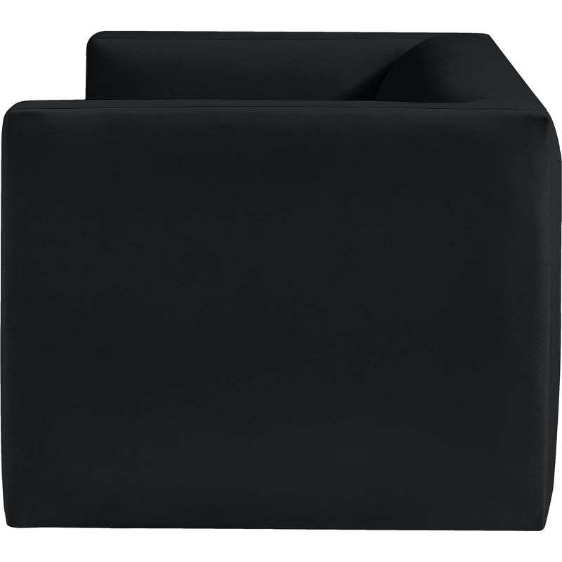 Meridian Henson Black Velvet Loveseat IMAGE 7