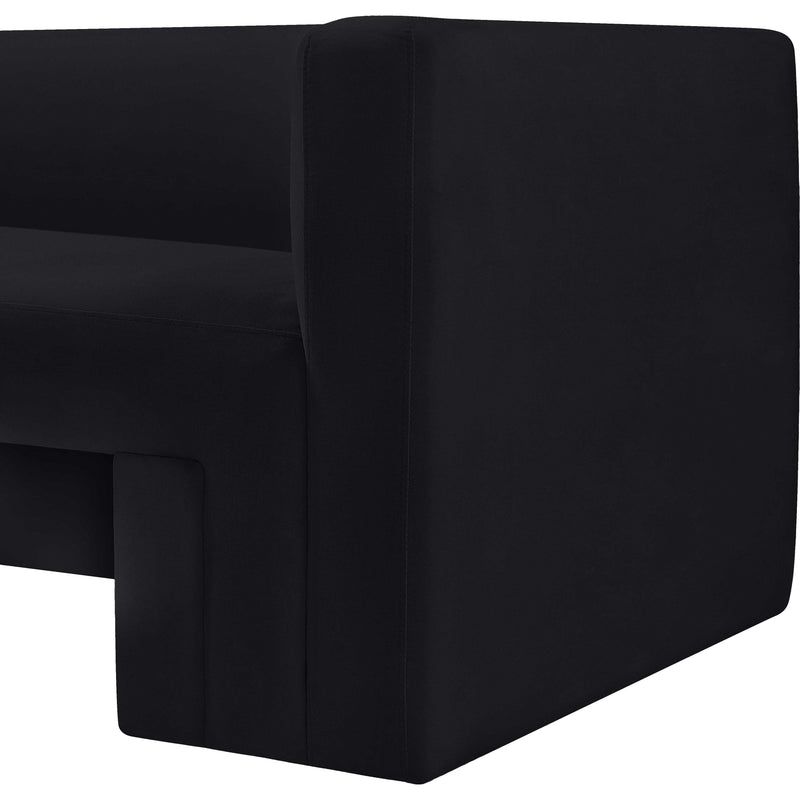 Meridian Henson Black Velvet Loveseat IMAGE 9