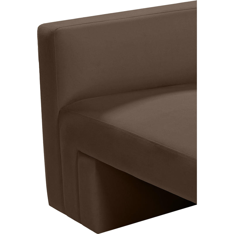 Meridian Henson Brown Velvet Loveseat IMAGE 10