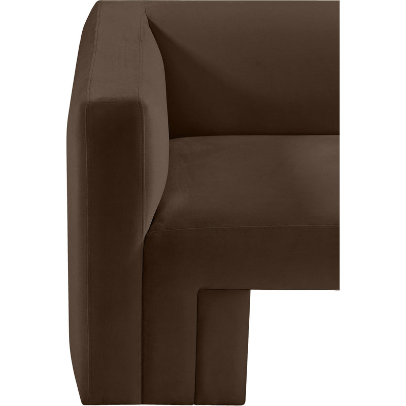 Meridian Henson Brown Velvet Loveseat IMAGE 14