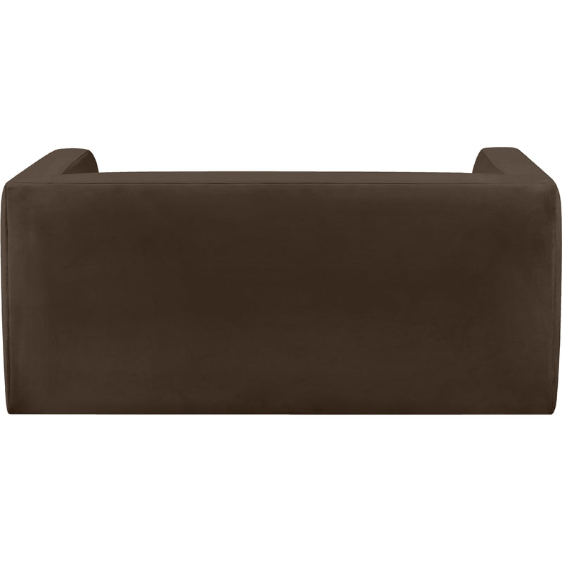 Meridian Henson Brown Velvet Loveseat IMAGE 3