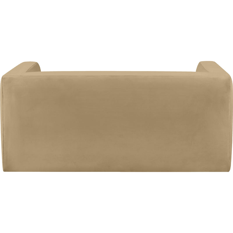 Meridian Henson Camel Velvet Loveseat IMAGE 3