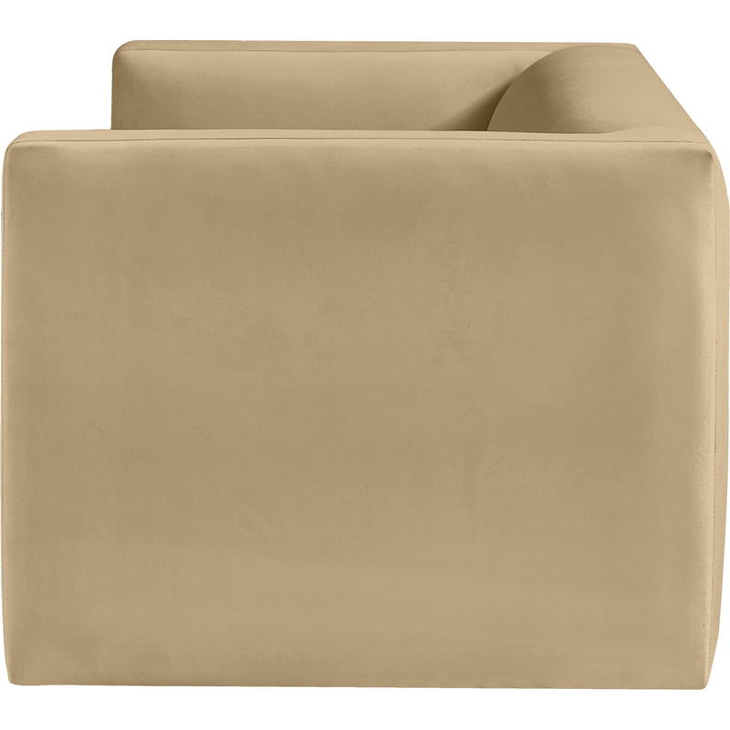 Meridian Henson Camel Velvet Loveseat IMAGE 7