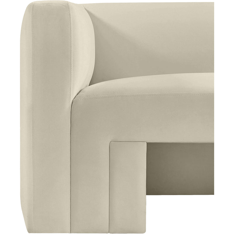 Meridian Henson Cream Velvet Loveseat IMAGE 11