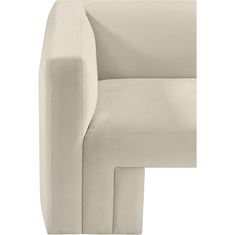 Meridian Henson Cream Velvet Loveseat IMAGE 14