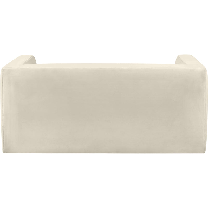 Meridian Henson Cream Velvet Loveseat IMAGE 3