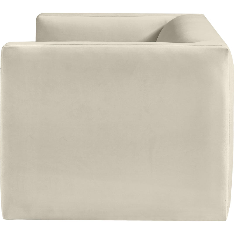 Meridian Henson Cream Velvet Loveseat IMAGE 7