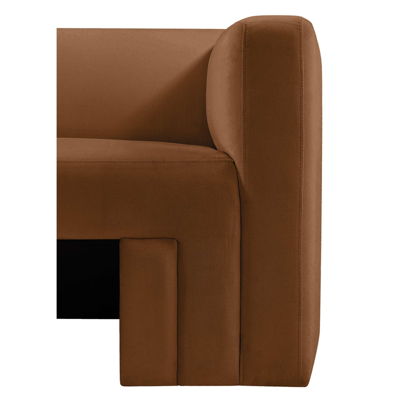 Meridian Henson Saddle Velvet Loveseat IMAGE 8