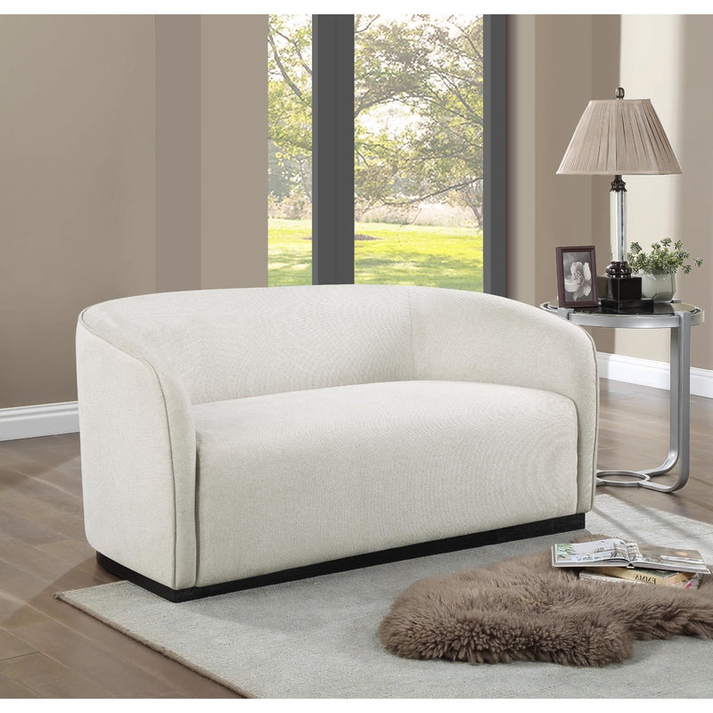 Meridian Mylah Beige Polyester Fabric Loveseat IMAGE 2