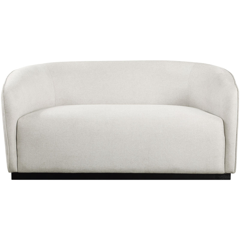 Meridian Mylah Beige Polyester Fabric Loveseat IMAGE 4