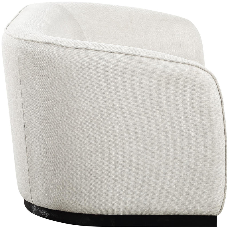 Meridian Mylah Beige Polyester Fabric Loveseat IMAGE 5