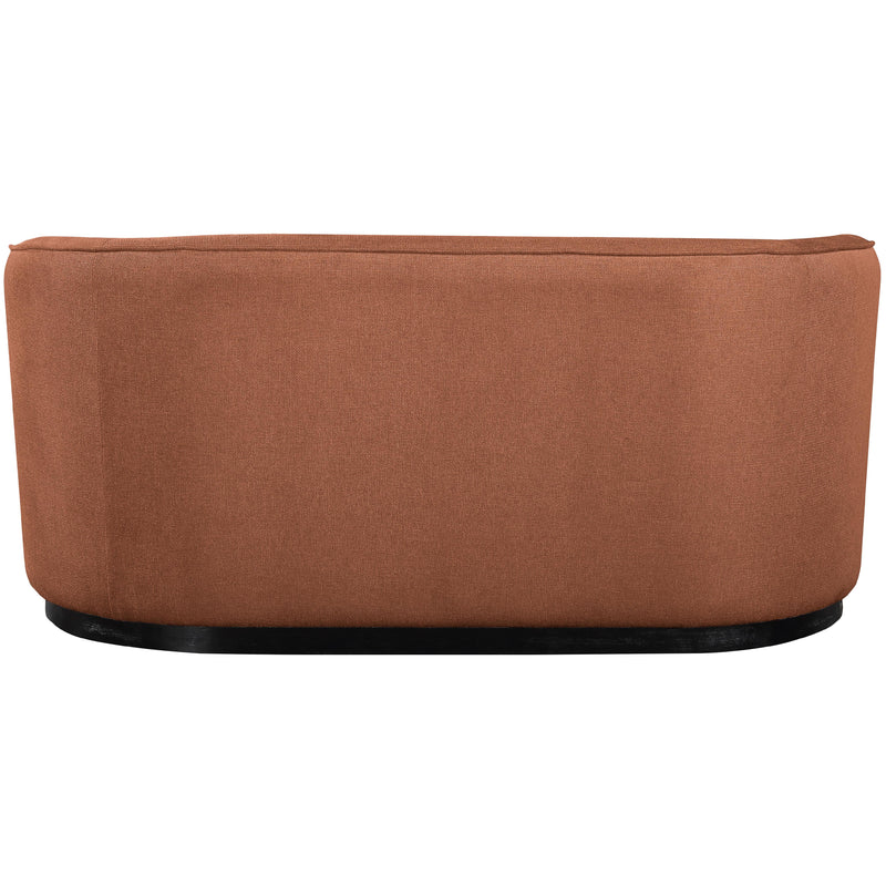 Meridian Mylah Cognac Polyester Fabric Loveseat IMAGE 3