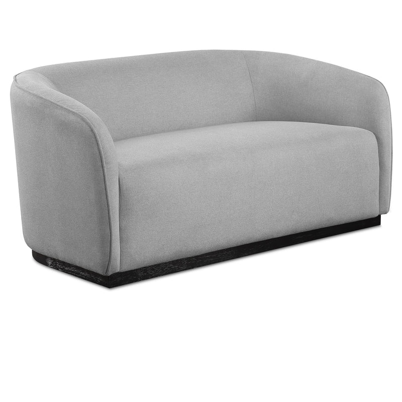 Meridian Mylah Grey Polyester Fabric Loveseat IMAGE 1