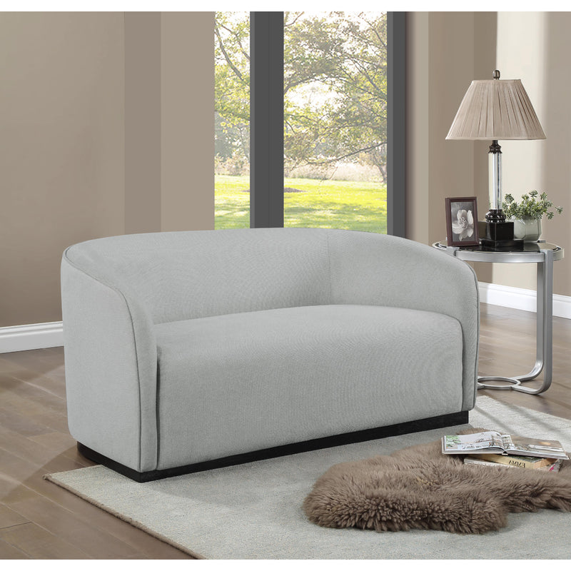 Meridian Mylah Grey Polyester Fabric Loveseat IMAGE 2