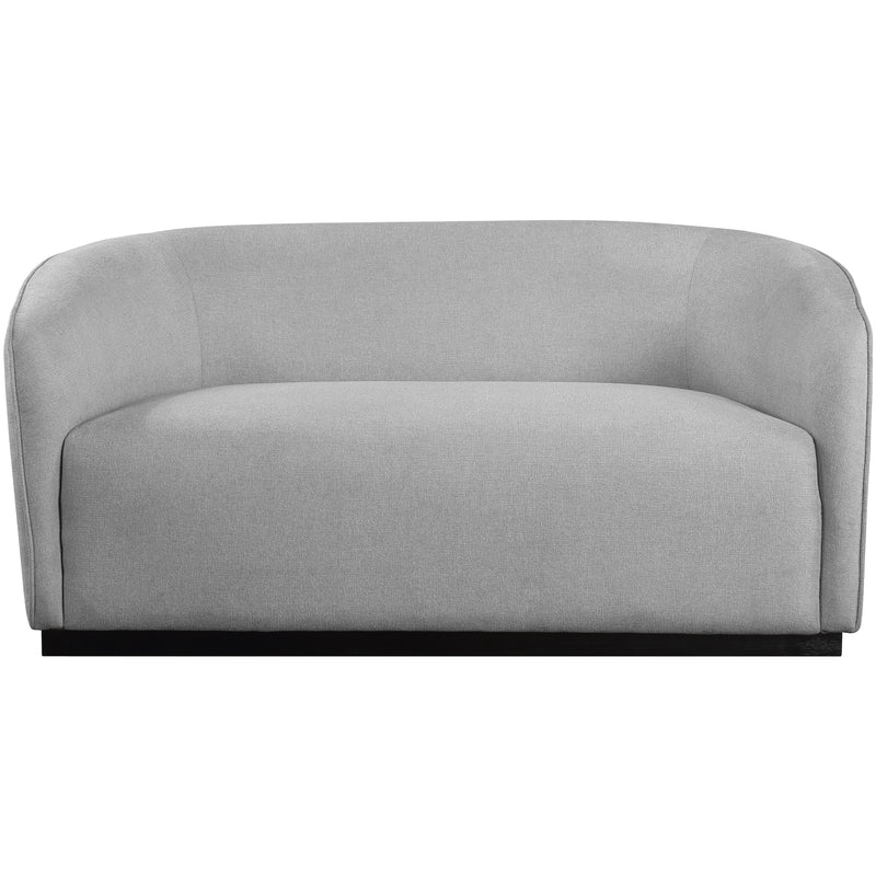 Meridian Mylah Grey Polyester Fabric Loveseat IMAGE 4