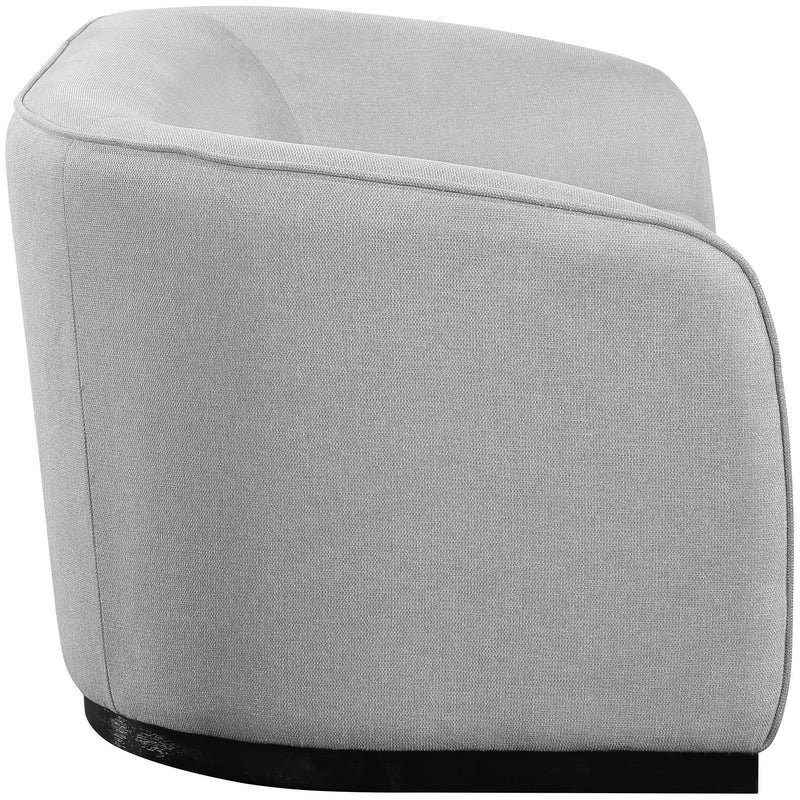 Meridian Mylah Grey Polyester Fabric Loveseat IMAGE 5