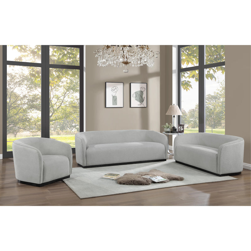 Meridian Mylah Grey Polyester Fabric Loveseat IMAGE 6