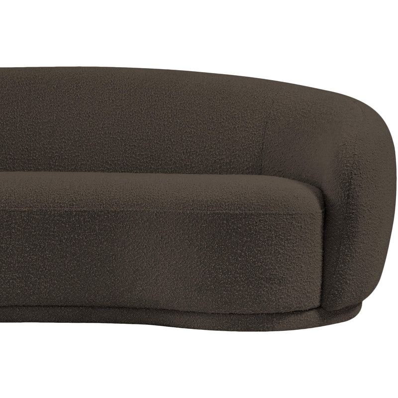 Meridian Hyde Brown Boucle Fabric Loveseat IMAGE 8