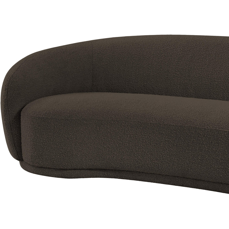 Meridian Hyde Brown Boucle Fabric Loveseat IMAGE 9