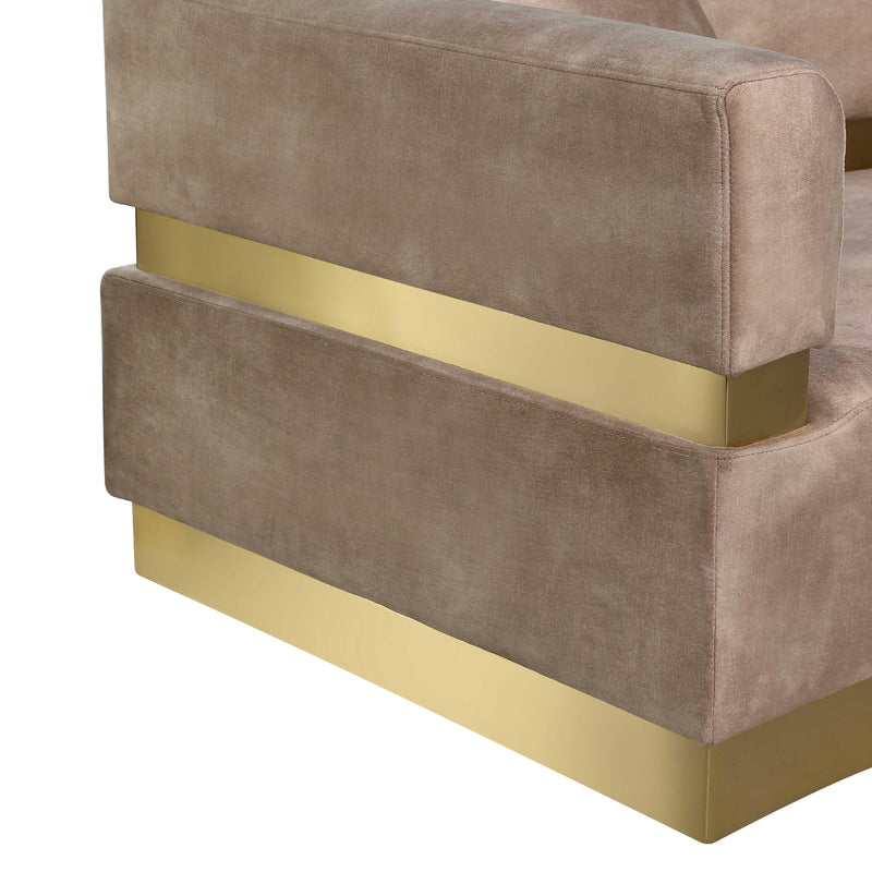 Meridian Belsa Beige Velvet 2pc. Sectional IMAGE 7
