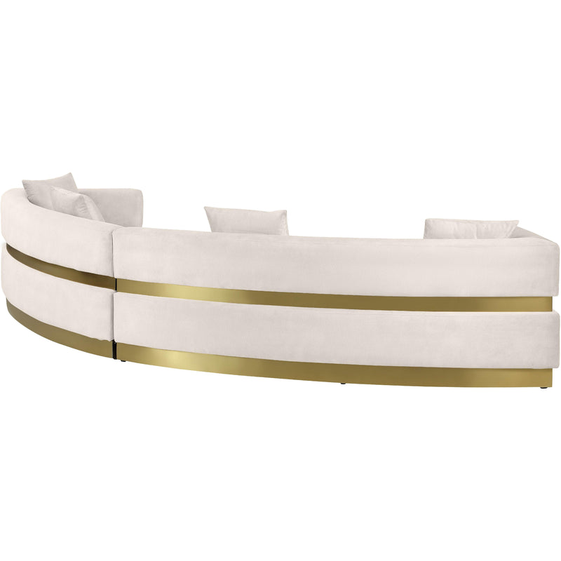 Meridian Belsa Cream Velvet 2pc. Sectional IMAGE 5