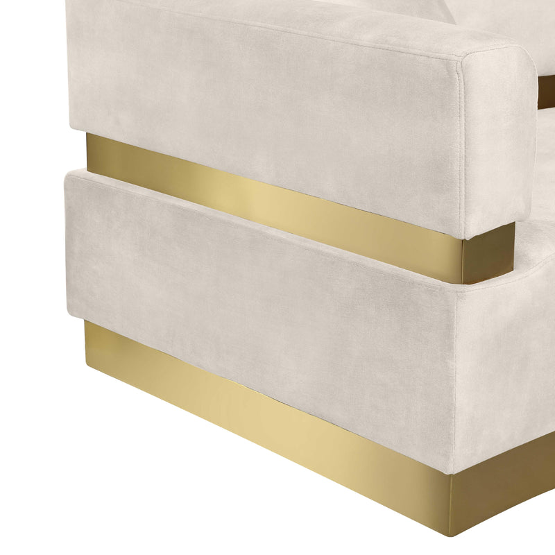 Meridian Belsa Cream Velvet 2pc. Sectional IMAGE 7