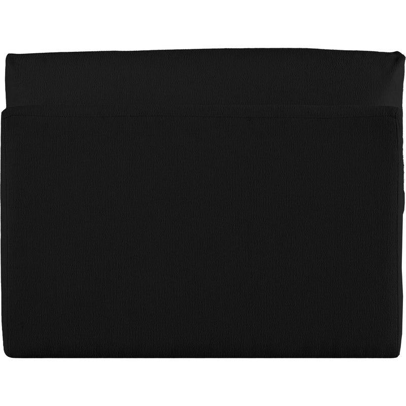 Meridian Ease Black Polyester Fabric Armless IMAGE 3