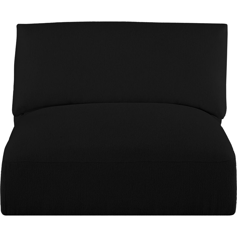 Meridian Ease Black Polyester Fabric Armless IMAGE 4