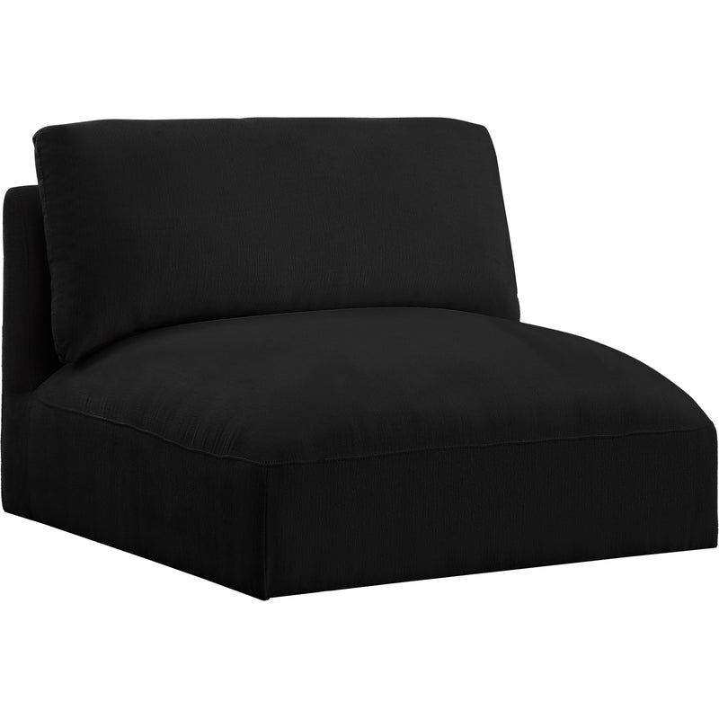 Meridian Ease Black Polyester Fabric Armless IMAGE 7