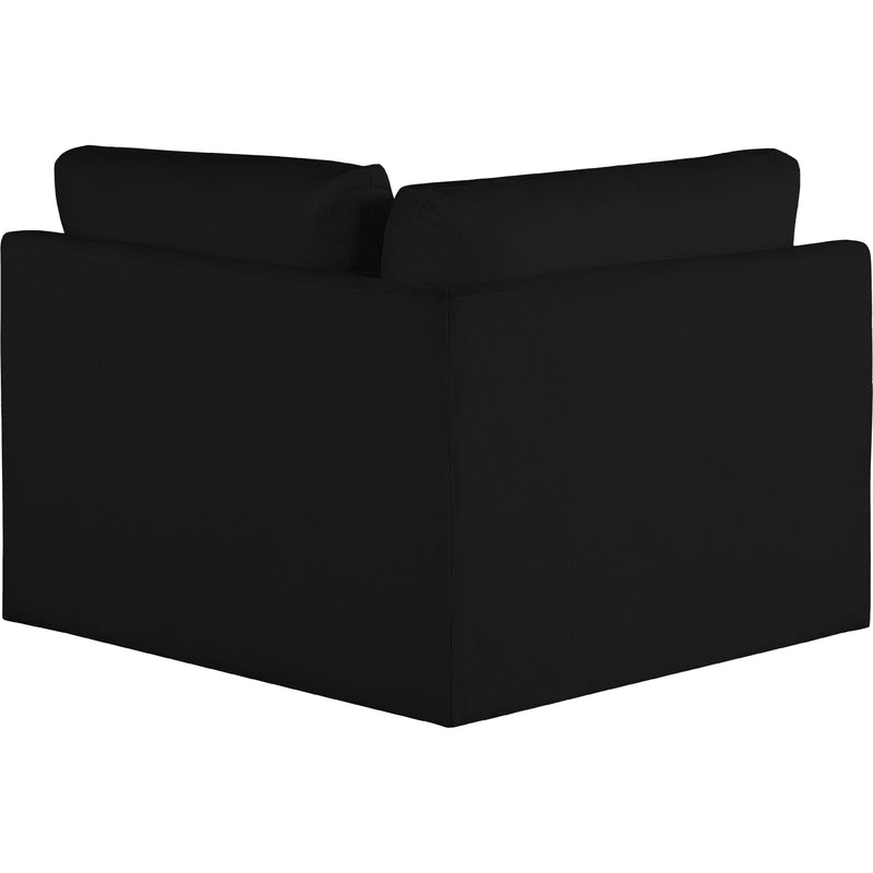 Meridian Ease Black Polyester Fabric Corner IMAGE 3