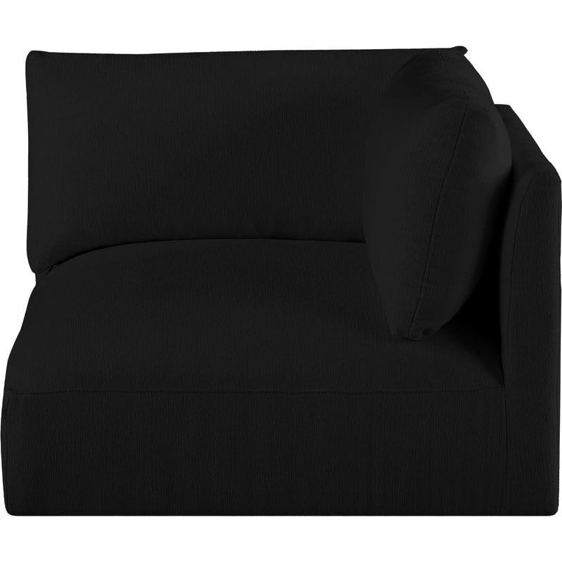 Meridian Ease Black Polyester Fabric Corner IMAGE 4