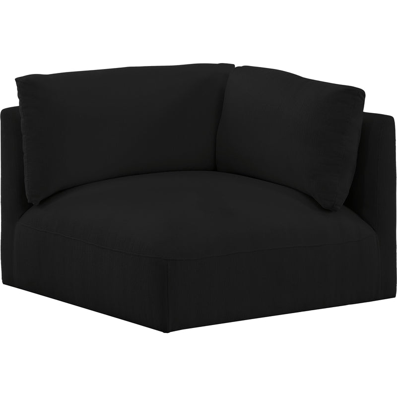 Meridian Ease Black Polyester Fabric Corner IMAGE 6