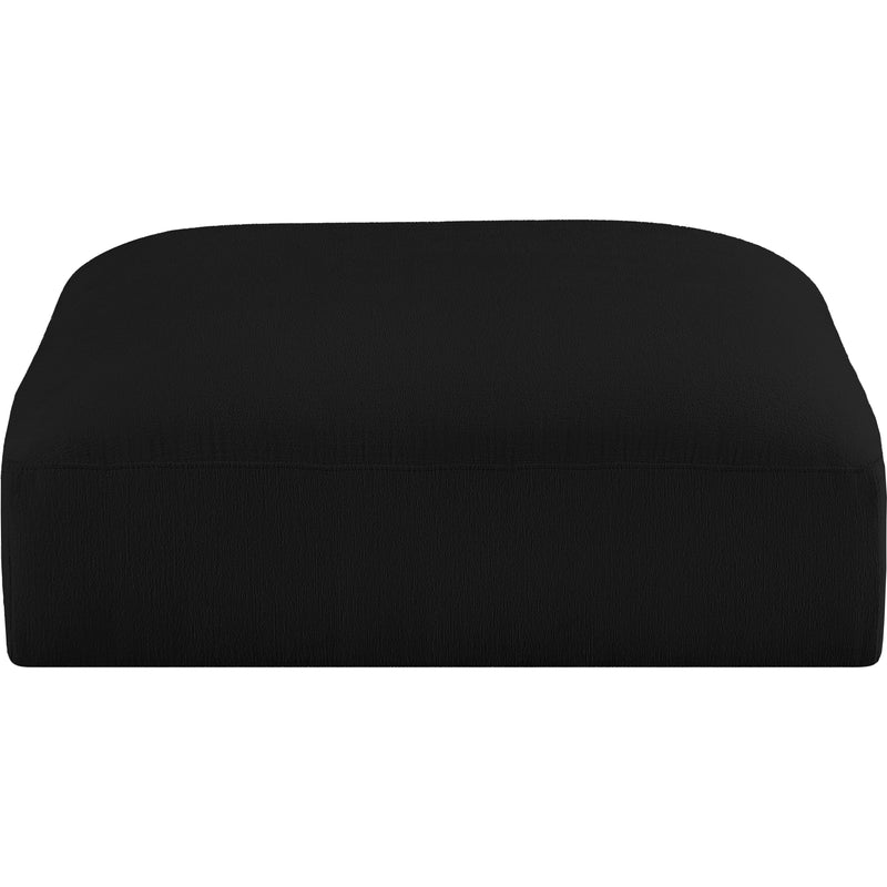 Meridian Ease Black Polyester Fabric Ottoman IMAGE 3