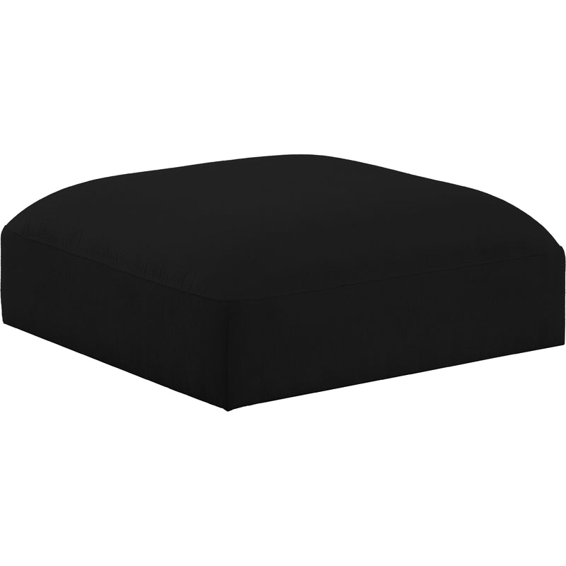 Meridian Ease Black Polyester Fabric Ottoman IMAGE 5