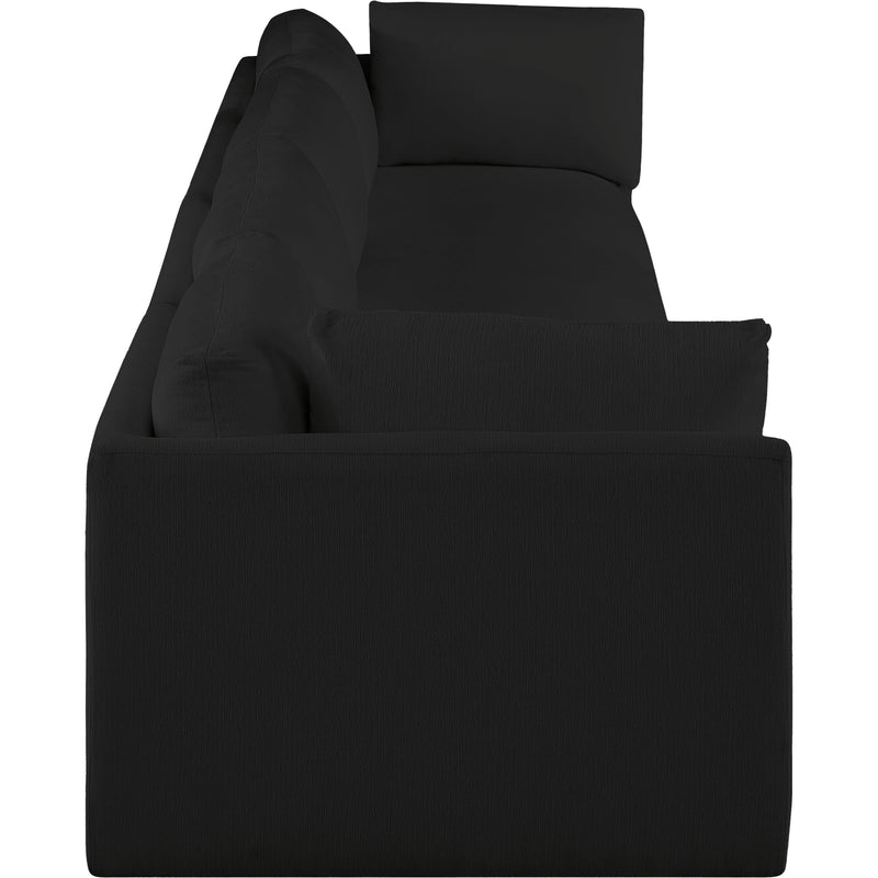 Meridian Ease Black Polyester Fabric Modular Sofa IMAGE 5