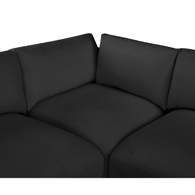 Meridian Ease Black Polyester Fabric Modular Sectional IMAGE 8
