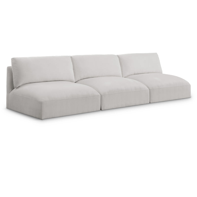 Meridian Ease Cream Polyester Fabric Modular Sofa IMAGE 1