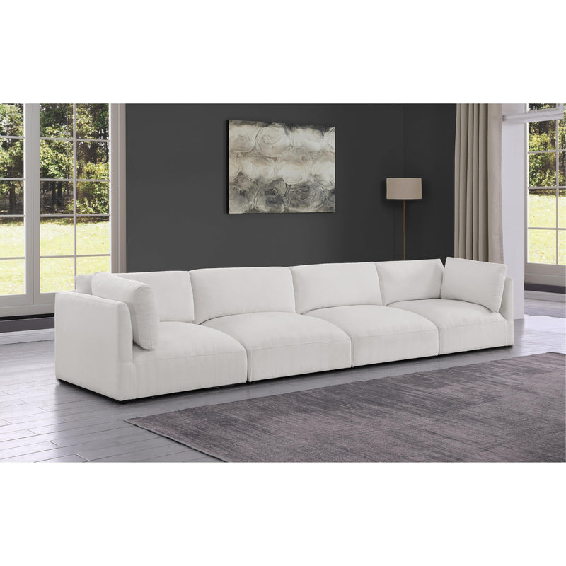 Meridian Ease Cream Polyester Fabric Modular Sofa IMAGE 2