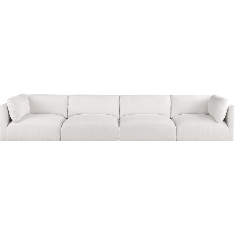 Meridian Ease Cream Polyester Fabric Modular Sofa IMAGE 4