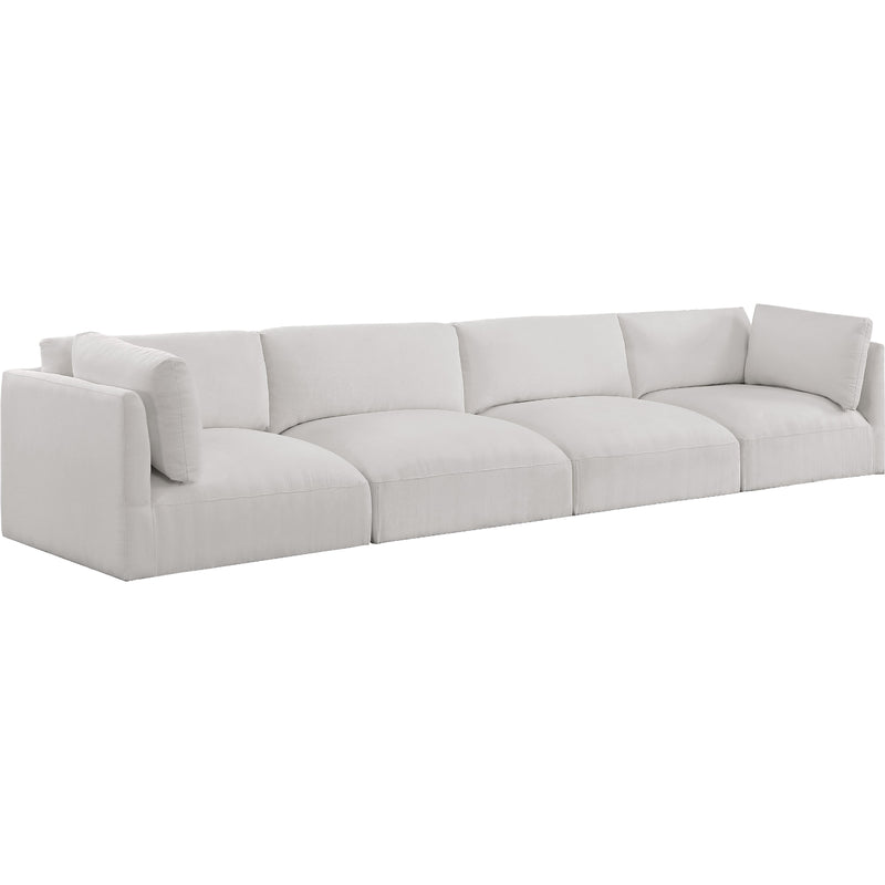 Meridian Ease Cream Polyester Fabric Modular Sofa IMAGE 8