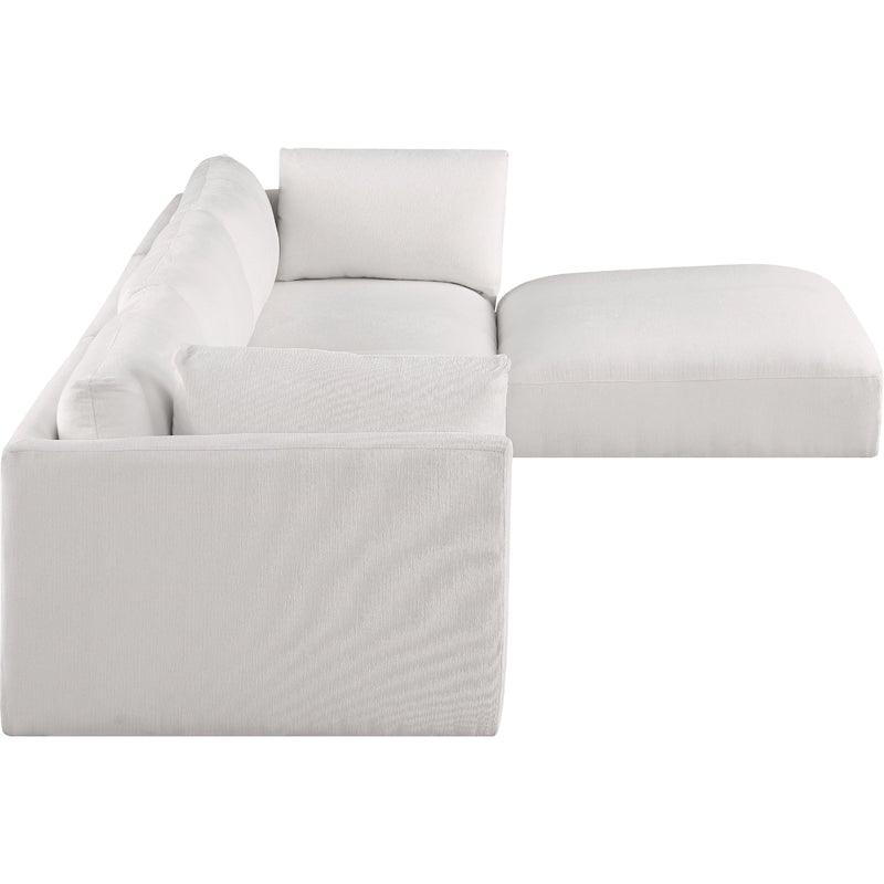 Meridian Ease Cream Polyester Fabric Modular Sectional IMAGE 10